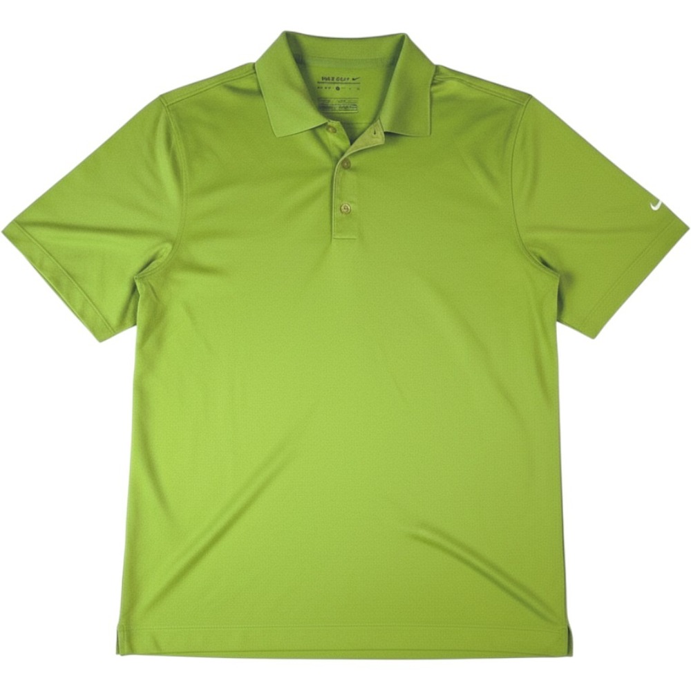 Nike Golf Polo Shirt Small Lime Green Dri-FIT Short Sleeve Performance Active